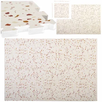 Ricokids putplasčio dėlionės kilimėlis 175 x 118 cm, 6 vnt., smėlio sp.