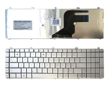 Asus N55, N75, X5QS, PRO7DS klaviatūra (US), sidabrinė
