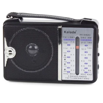 Nešiojamas retro radijo imtuvas FM AM SW, juodas