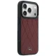 Mercedes-Benz Leather with Crossed Lines MagSafe dėklas iPhone 17 Pro Max, raudonas