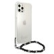 Guess iPhone 12 Pro Max dėklas Pearl Collection, skaidrus