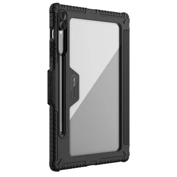 Nillkin Bumper Leather Case Pro planšetinio kompiuterio dėklas Samsung Galaxy Tab S9+, juodas