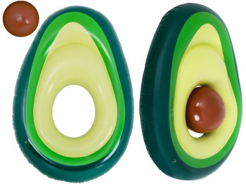 Inflatable Avocado Mattress with Ball 150x115 cm