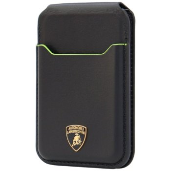 Lamborghini D1 odinis MagSafe dėklas kortelėms, juodas ir žalias