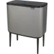 Šiukšliadėžė Brabantia Bo Touch Bin, 3 x 11 l, pilka