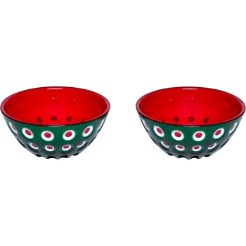 Dubenėlių rinkinys Guzzini Le Murrine 12.5 cm, 2 vnt., žalia/balta/raudona