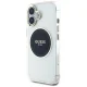 Guess IML Metal Colored Circle MagSafe dėklas iPhone 16 telefonui, juodas