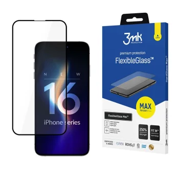 Apple iPhone 16 - 3mk FlexibleGlass Max Black