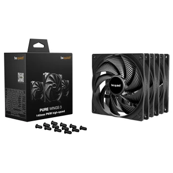 be quiet! Pure Wings 3 140mm PWM HS korpuso ventiliatoriai, 3 vnt.