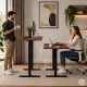 ModernHome elektrinis reguliuojamo aukščio stalas 120x60 cm, sendintas ąžuolas