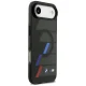 BMW M IML Metal Buttons Tricolor Lines MagSafe dėklas telefonui iPhone Air, juodas