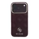 Guess Stripe Peony 4G MagSafe dėklas skirtas iPhone 17 Pro / 18 Pro, bordo