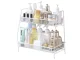 Two-Tier Kitchen and Bathroom Organizer Shelf, White