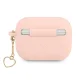 Guess GUAPLSCHSP Silicone Charm Heart AirPods Pro dėklas, Rausva