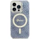 Guess dėklas iPhone 15 Pro telefonui IML 4G MagSafe, mėlynas