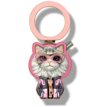 Magnetinis pakabukas Nimmy Cool&Cute 2.0 Chinchila su MagSafe stovo funkcija, Pink