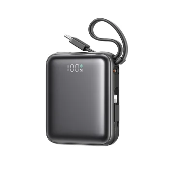 Joyroom JR-PBF27 išorinė baterija 10000mAh 22.5W su laidais, juoda