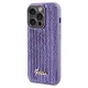 Guess dėklas iPhone 14 Pro Max telefonui Sequin Script Metal, violetinis