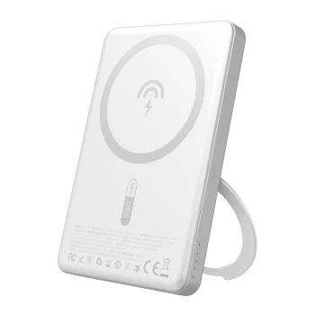 Dudao K28S 20W PD 5000mAh išorinė baterija su MagSafe ir stovu, sidabrinė