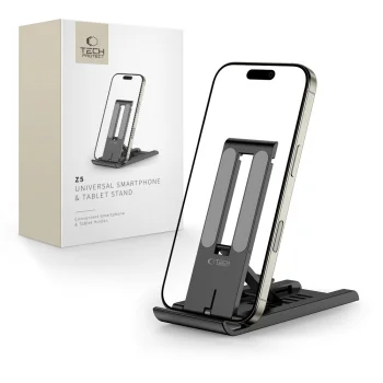 Stalinis telefono ir planšetinio kompiuterio stovas Tech-Protect Z5 (4.0-8.3"), juodas