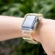Silikoninis dirželis ir dėklas Apple Watch 44mm - Geltonas
