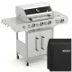 Kaminer Varen 4.0 Gas Grill 3+1 13.5kW, Silver