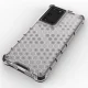 Hibridinis dėklas Honeycomb telefonui Samsung Galaxy S22 Ultra su TPU rėmeliu, mėlynas
