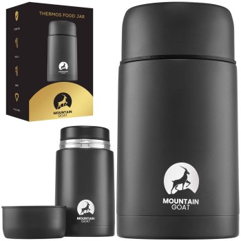 MOUNTAIN GOAT Stainless Steel Food Thermos 1L Black