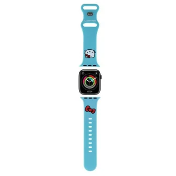 Hello Kitty Apple Watch 38/40/41mm dirželis Silicone Kitty Head, mėlynas