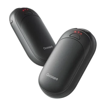 Ocoopa UT3 Lite nešiojamas kišeninis rankų šildytuvas, 2x2500 mAh, juodas