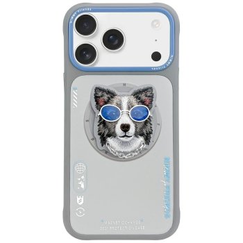 Nimmy iPhone 17 Pro Case Glasses Cool Dog MagSafe, Gray