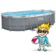 Bestway 56448 Power Steel Frame Pool 488x305x107 cm, 18-in-1 Set
