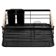 One-tier dish drying rack with removable tray and wooden handles black