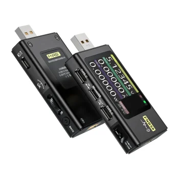 USB testeris FNIRSI FNB58, 2.0" LCD, PD3.1 240W, juodas