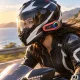 Motociklo šalmo domofonas Q08 2X su Bluetooth ir RGB, juodas