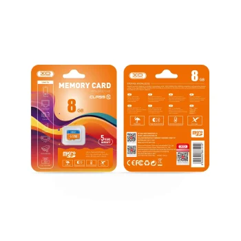 XO 8GB microSDHC Class 10 Memory Card, Orange