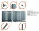 Horizontalaus profilio PVC laikiklis 20x40 mm, pilkas