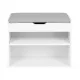 ModernHome CHXG01 batų spintelė su suoliuku, balta/pilka