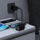 Dudao A67EU GaN tinklo įkroviklis 67W su įtraukiamu USB-C laidu, juodas