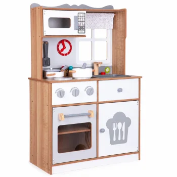 Medinė žaislinė virtuvėlė su priedais Ecotoys 7253