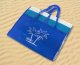 Waterproof beach mat with inflatable pillow, red