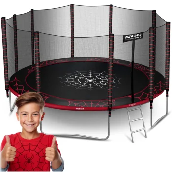 Sodo batutas 465 cm (15 ft) su išoriniu tinklu ir kopėtėlėmis Neo-Sport