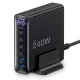 Įkrovimo stotelė Tech-Protect DC240W-GaN, 240W, juoda