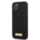 Guess Silicone Logo Plate MagSafe dėklas iPhone 13 mini, juodas