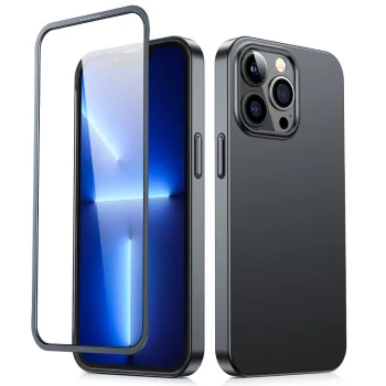 Dėklas Joyroom 360 Full Case, skirtas iPhone 13 Pro Max su stiklu, juodas (JR-BP928)