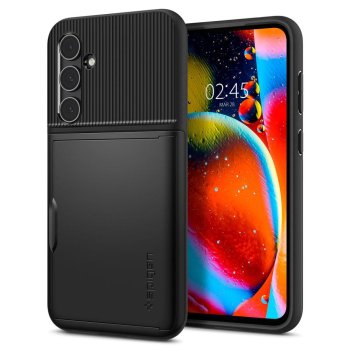 Spigen Slim Armor CS dėklas Samsung Galaxy S23 FE telefonui, juodas