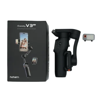 Hohem iSteady V3 Ultra išmaniojo telefono stabilizatorius su AI sekimu, juodas