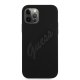 Guess dėklas iPhone 12 Pro Max telefonui Script Vintage, juodas