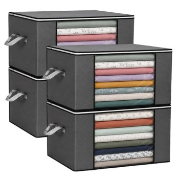 Ruhhy Bedding and Clothing Storage Bags 60x40x35 cm, 4 pcs