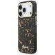 Guess IML Script Metal MagSafe dėklas iPhone 17 Pro Max telefonui, juodas / rudas